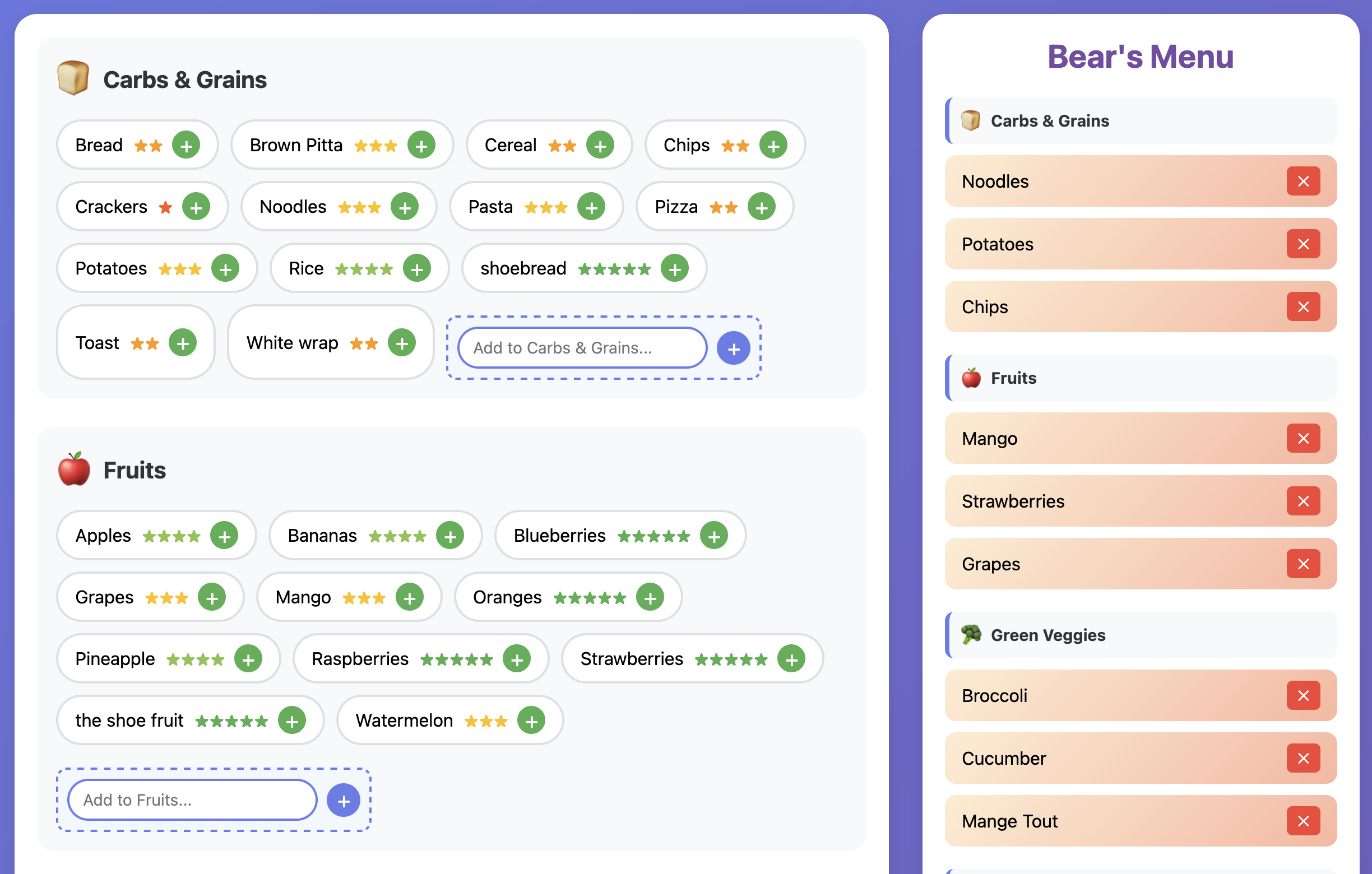Bearmenu Project preview